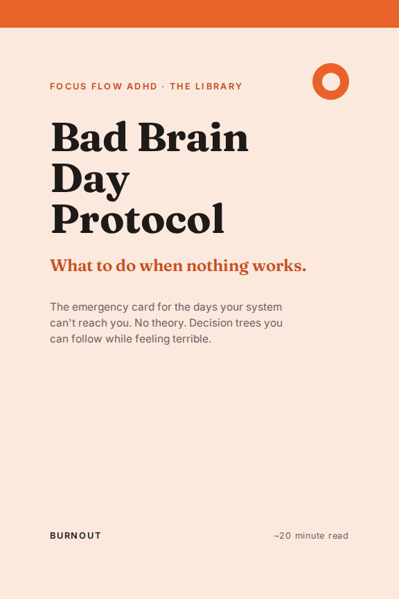 Cover of Bad Brain Day Protocol — What to do when nothing works.