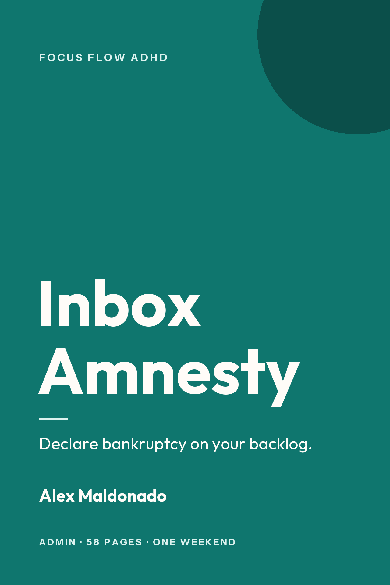 Cover of Inbox Amnesty — Declare bankruptcy on your backlog in one weekend.